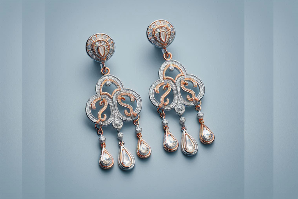 Earrings in Symmetrical Pattern