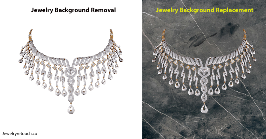 Jewelry Background Removal vs. Background Replacement