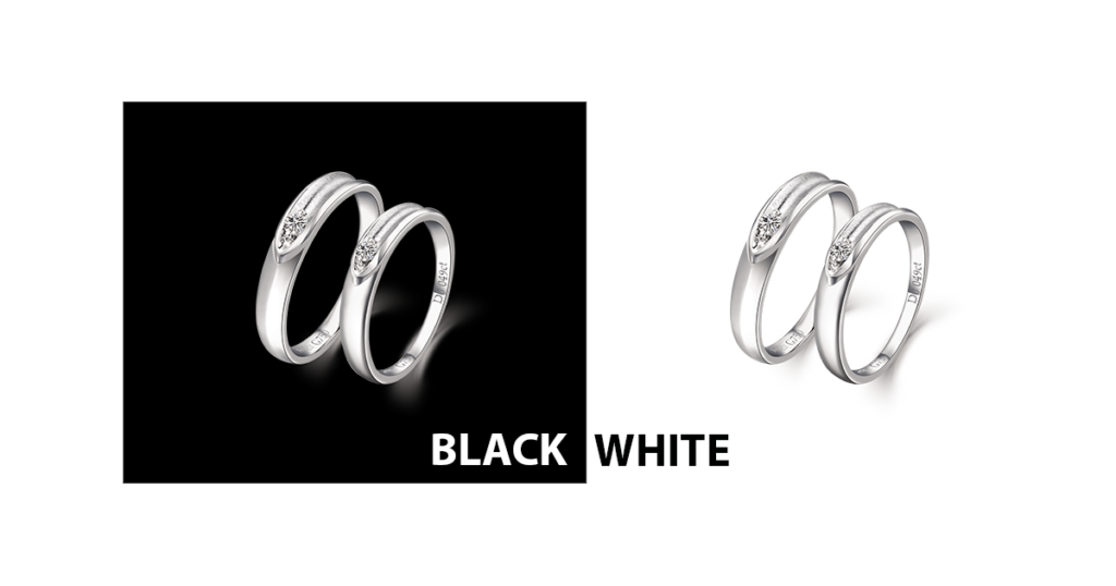 Jewelry Image White and Black Background